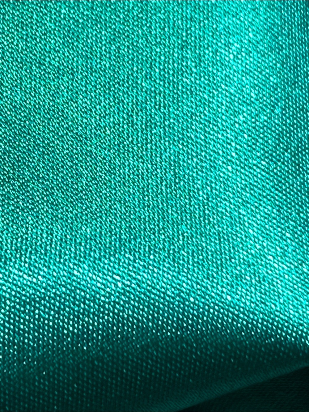 Adam One-Shoulder Teal Satin Dress with Rhinestone Waist Detail - Picture 11 of 12